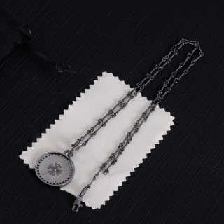 Chrome Hearts Silver Pendant Necklace Black view 6