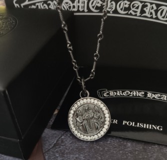 Chrome Hearts Silver Pendant Necklace Black view 7
