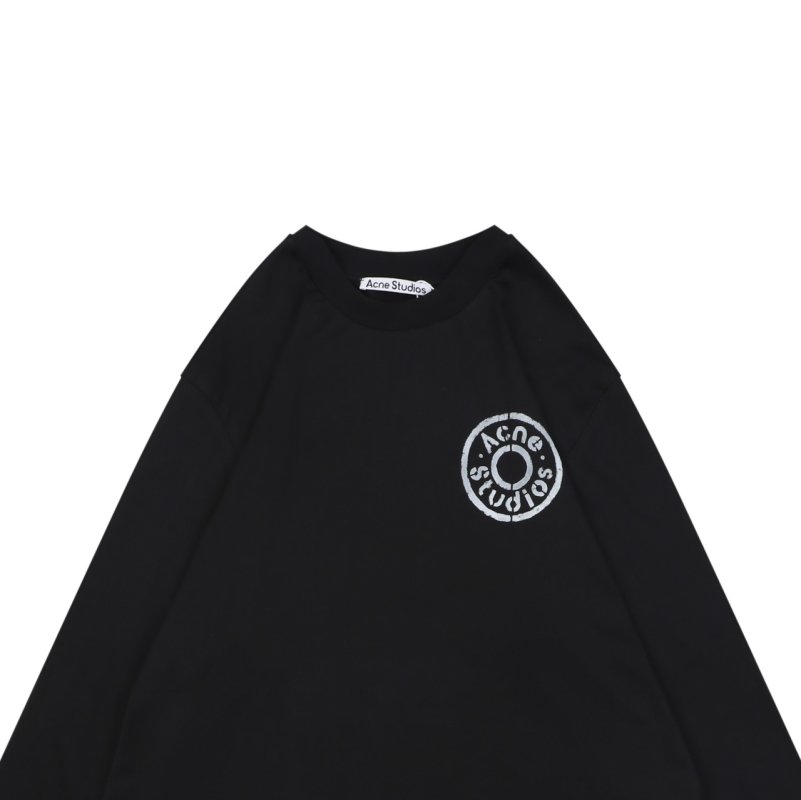 Black Long Sleeve Graphic Logo Tee view