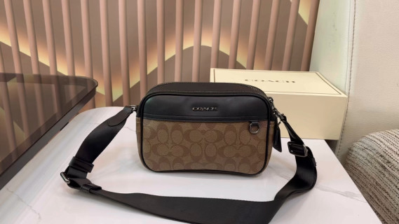 Coach Signature Canvas Crossbody Bag Black
