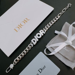 Dior Logo Chain Bracelet Silver view 6