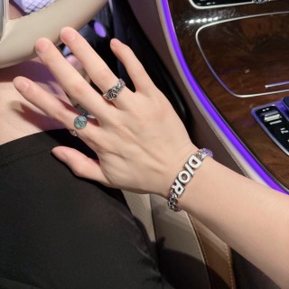 Dior Logo Chain Bracelet Silver view 9