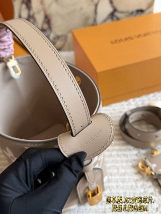 Louis Vuitton Monogram Bicolor Bucket Bag Beige view 6