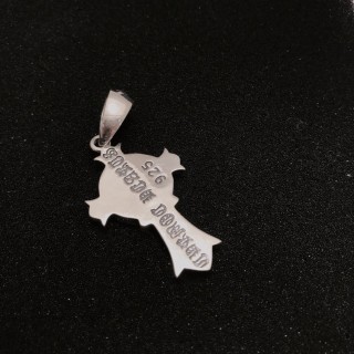 Chrome Hearts Classic Cross Horseshoe Silver Pendant Necklace view 9