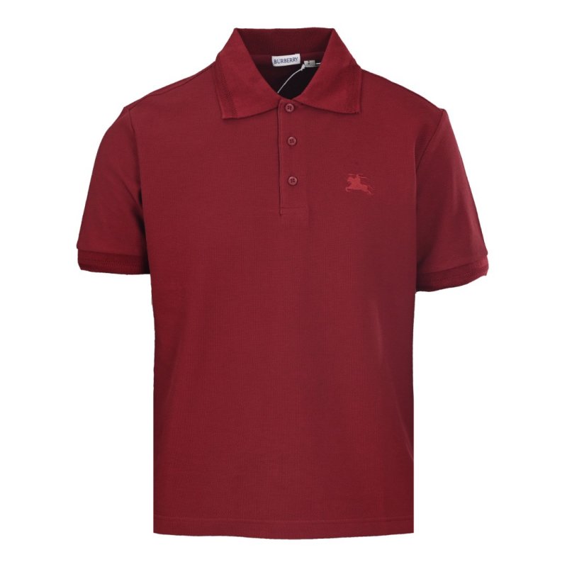 Burberry Embroidered Polo Shirt Burgundy view