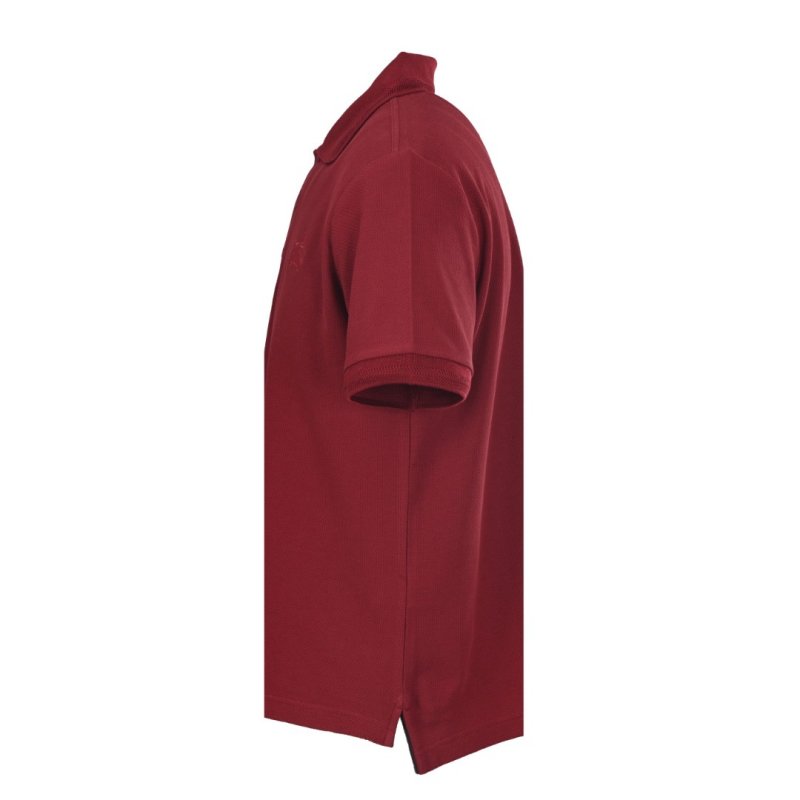 Burberry Embroidered Polo Shirt Burgundy view