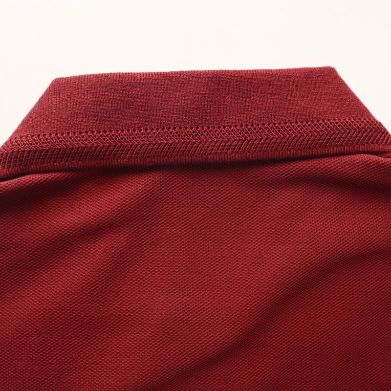 Burberry Embroidered Polo Shirt Burgundy view