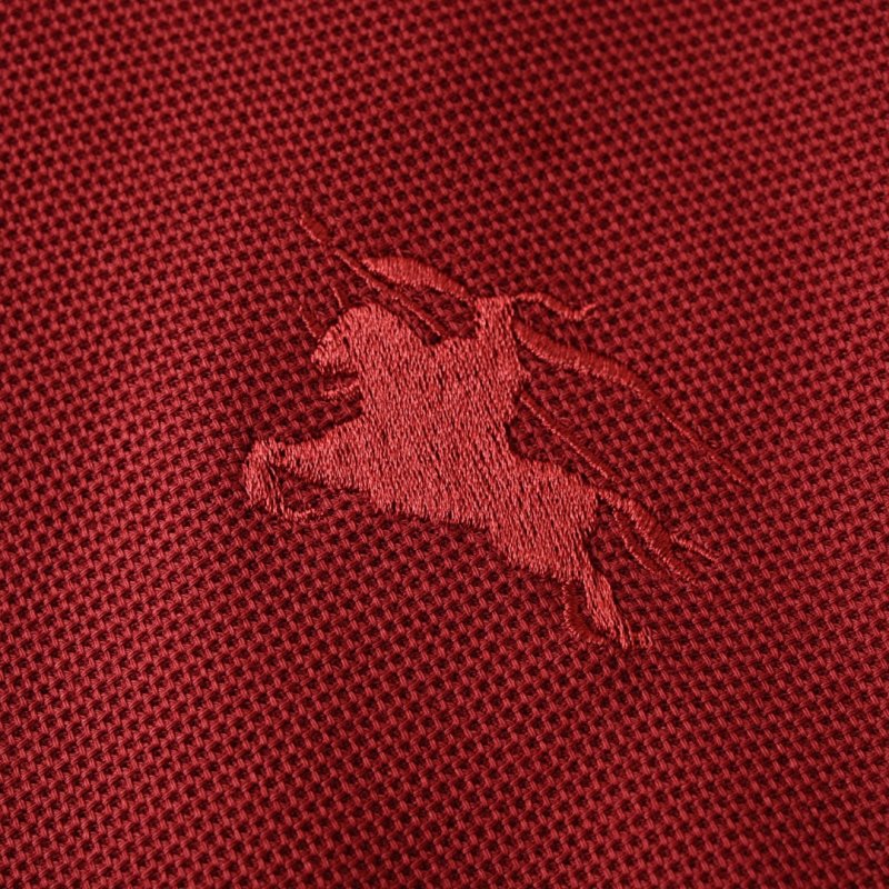 Burberry Embroidered Polo Shirt Burgundy view