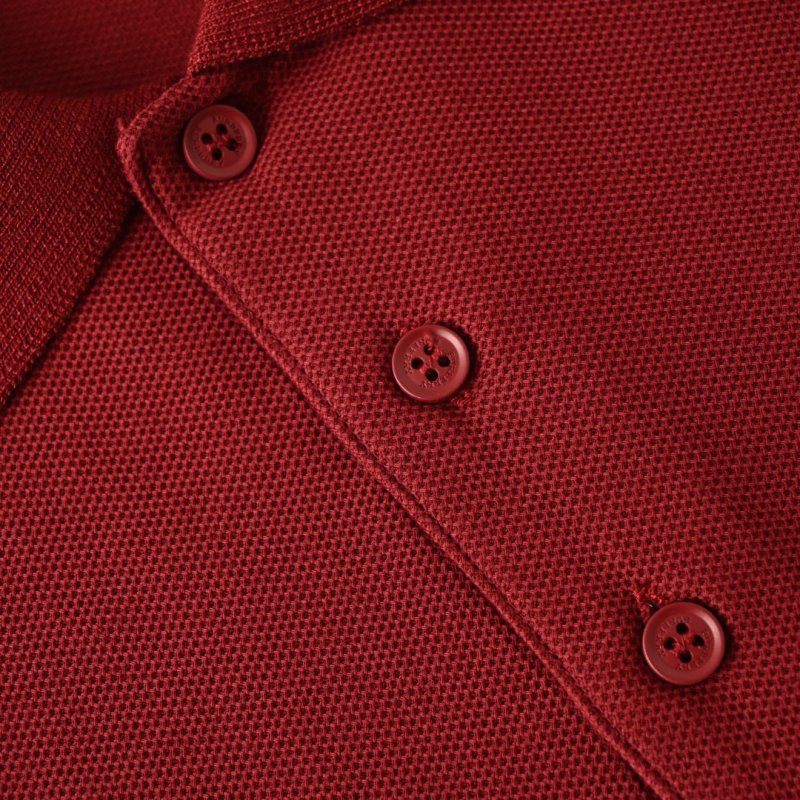 Burberry Embroidered Polo Shirt Burgundy view