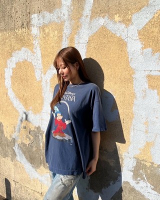Navy Graphic Print Short Sleeve T-Shirt with Wizard Design view 3