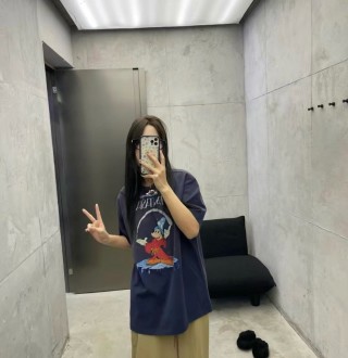 Navy Graphic Print Short Sleeve T-Shirt with Wizard Design view 7