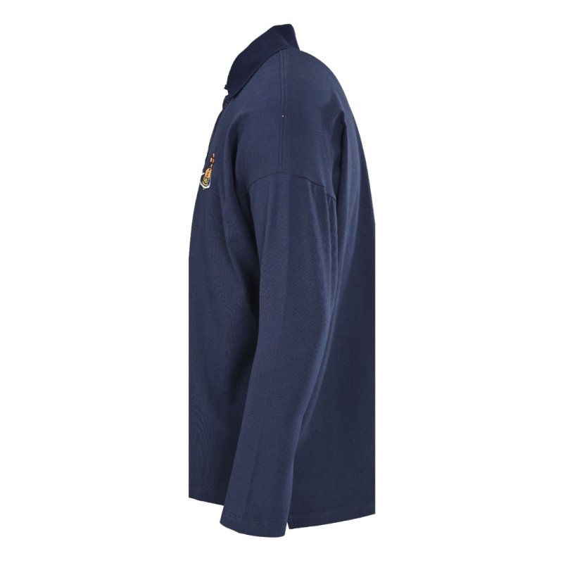 Vivienne Westwood Navy Orb Long-Sleeve Polo Shirt view