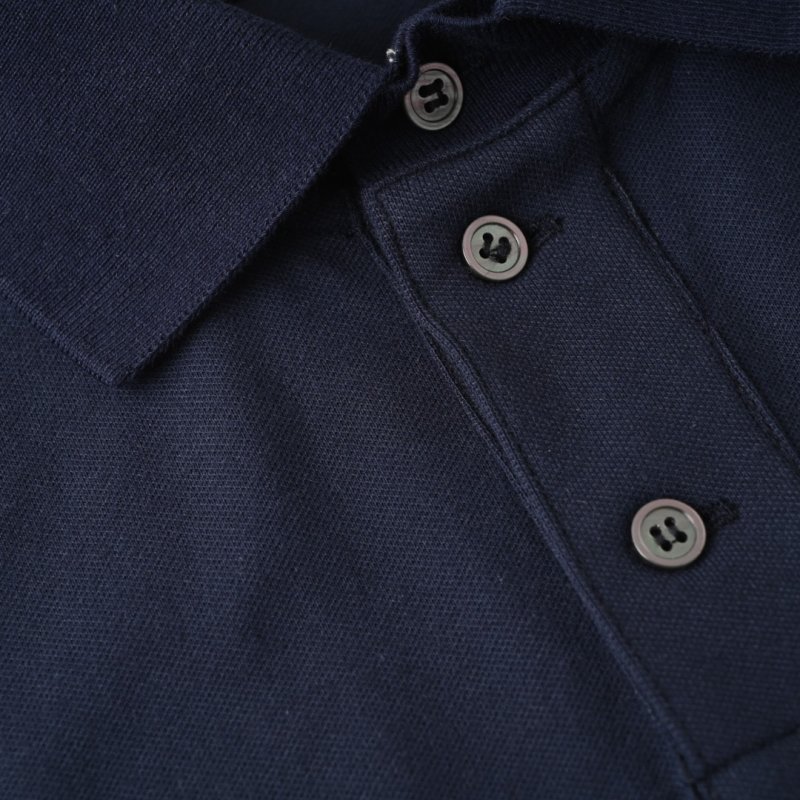 Vivienne Westwood Navy Orb Long-Sleeve Polo Shirt view