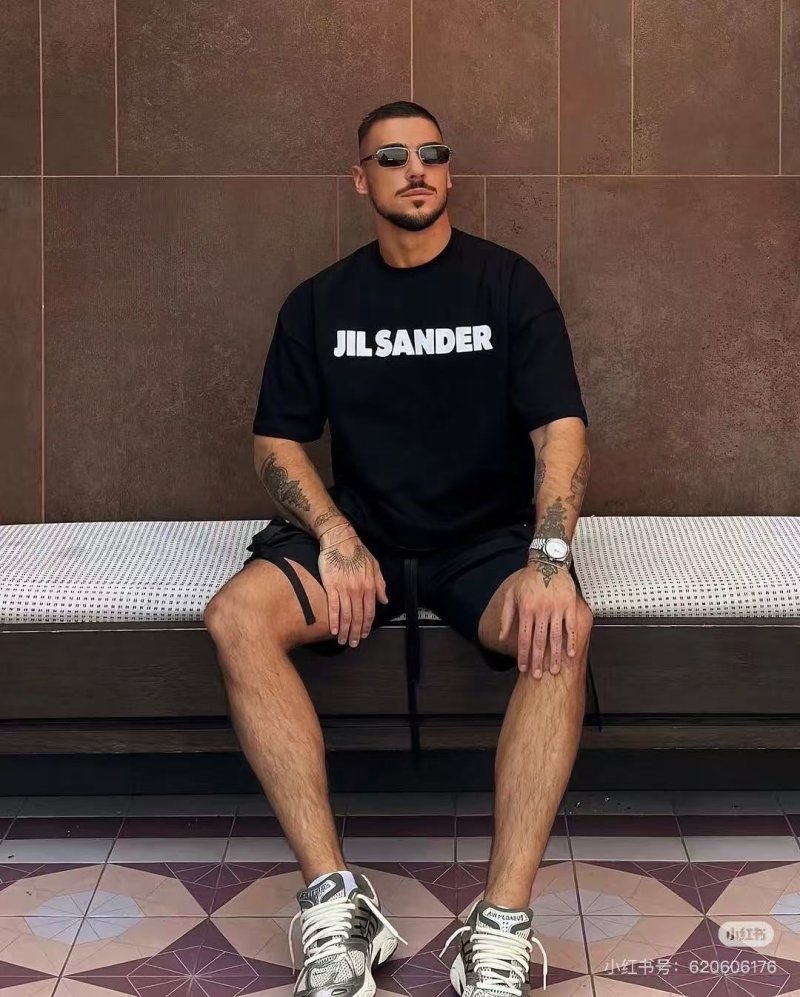 Jil Sander Logo Print Black T-Shirt view