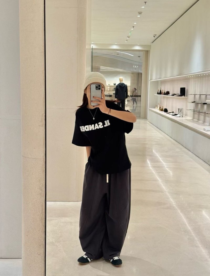 Jil Sander Logo Print Black T-Shirt view