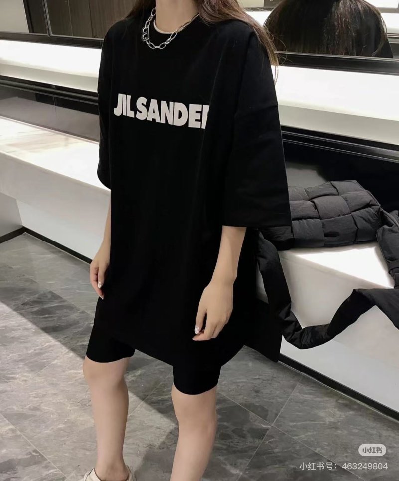 Jil Sander Logo Print Black T-Shirt view
