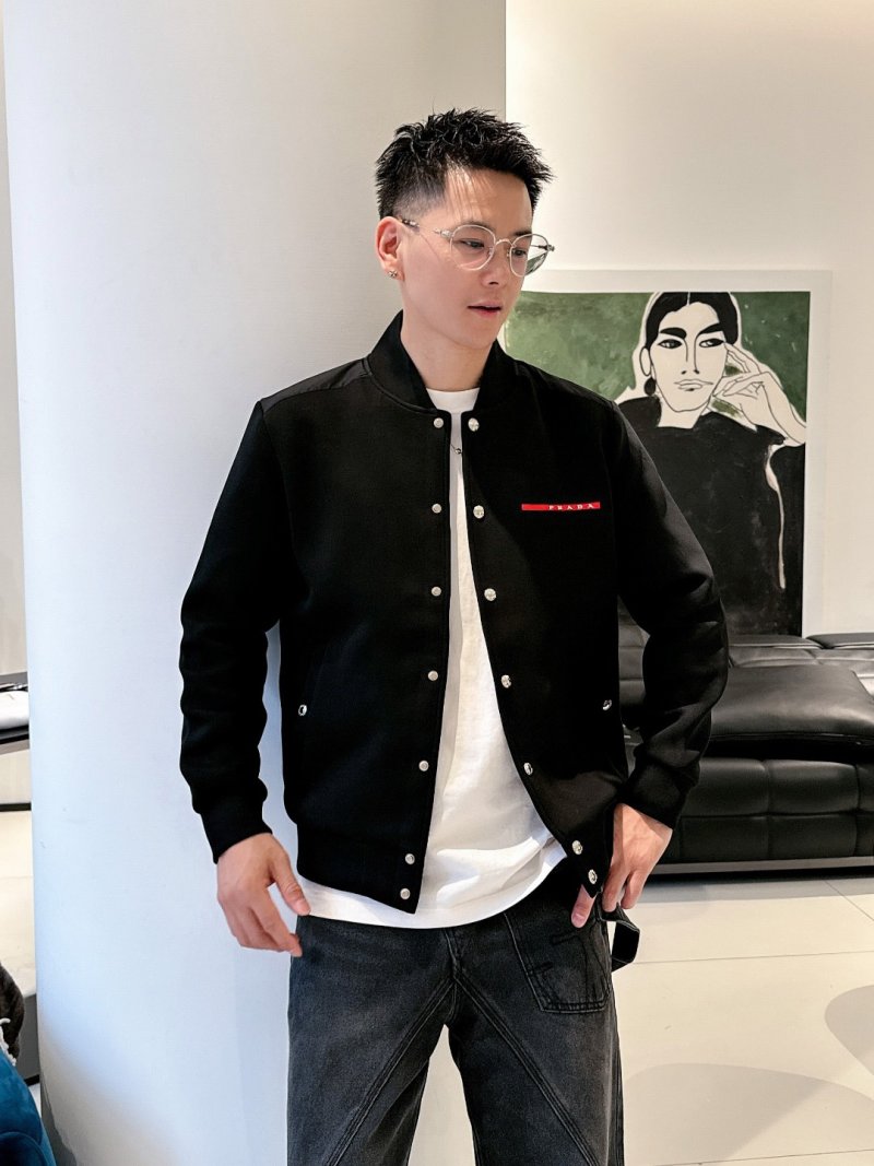 Prada Black Wool Button-Up Jacket view