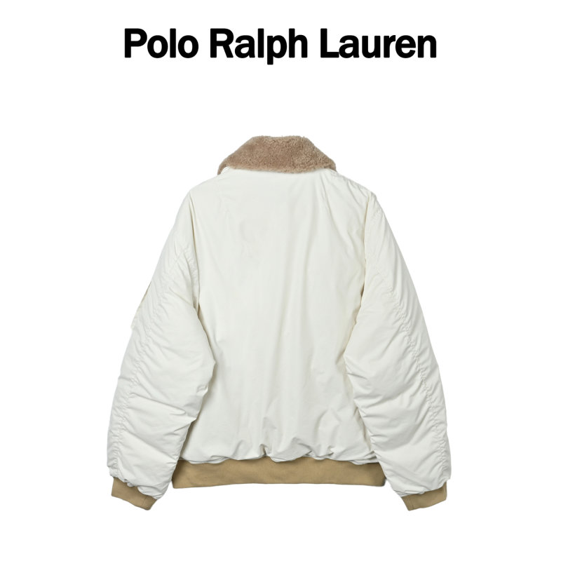 Cream White Oversized Down Puffer Jacket view