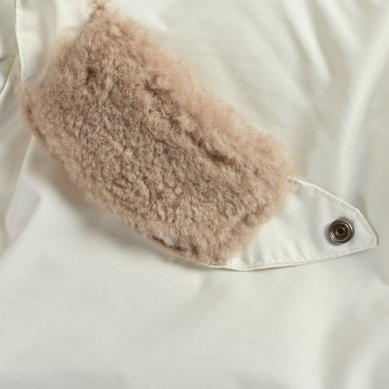 Cream White Oversized Down Puffer Jacket view
