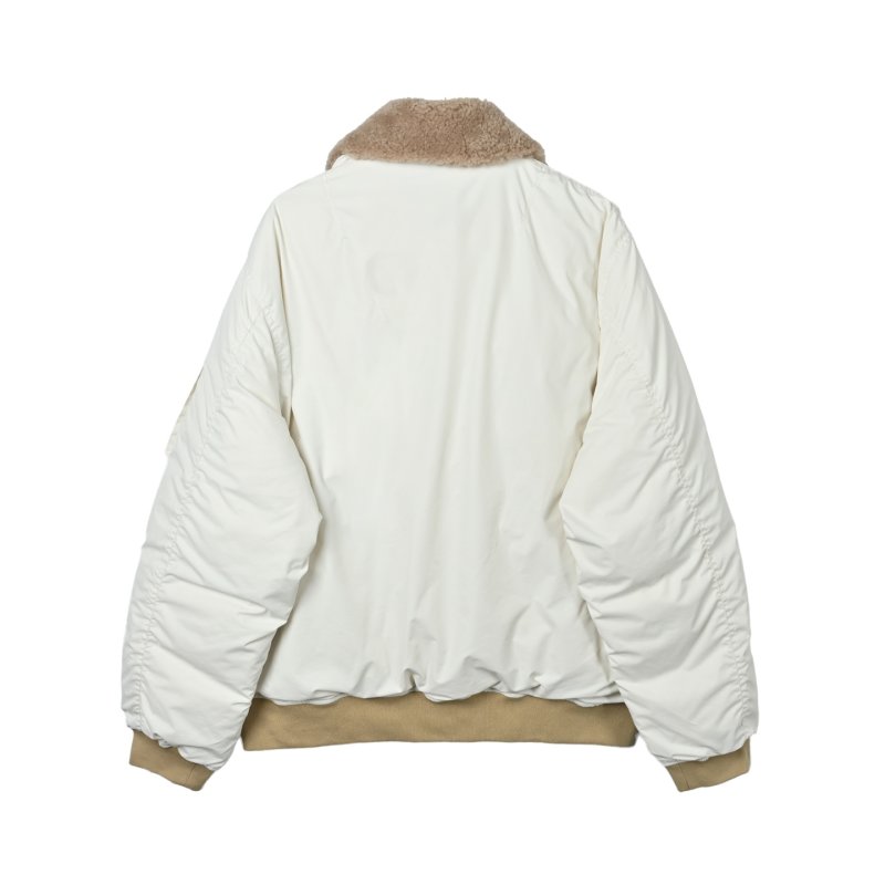 Cream White Oversized Down Puffer Jacket view