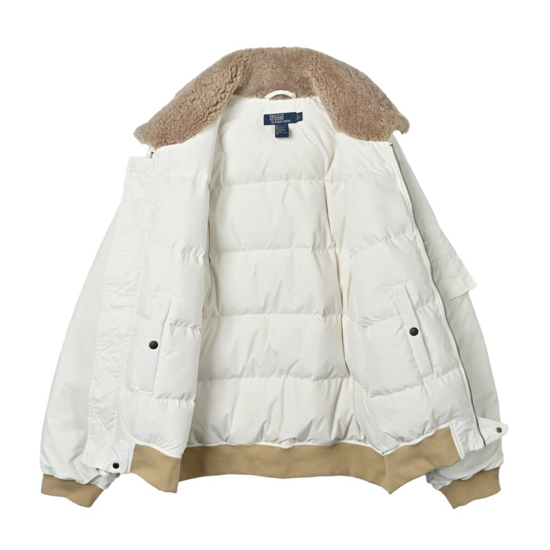 Cream White Oversized Down Puffer Jacket view