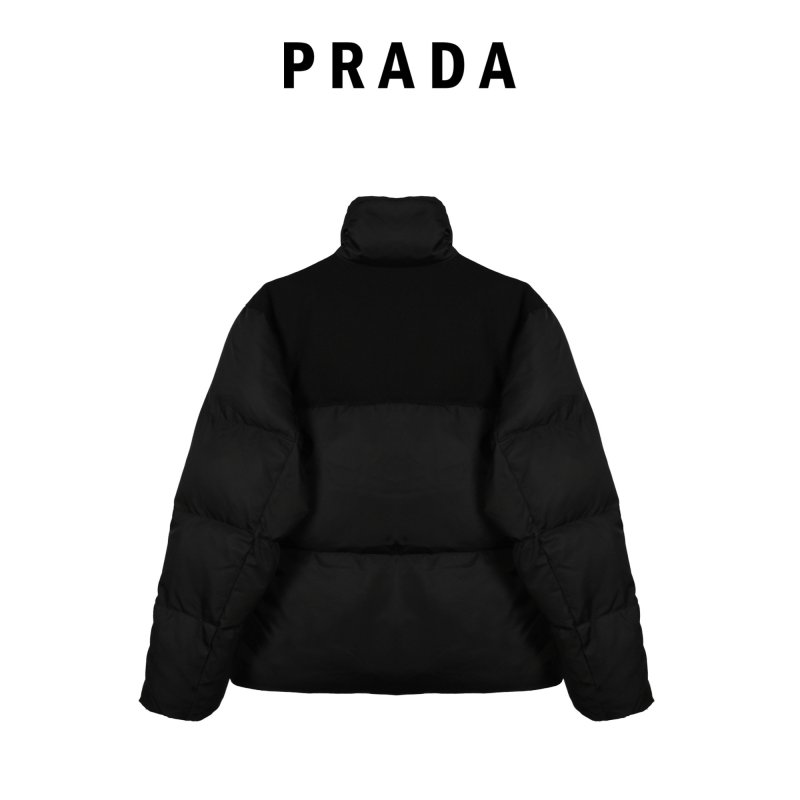 Prada Black Nylon Down Jacket with Chest Pocket view