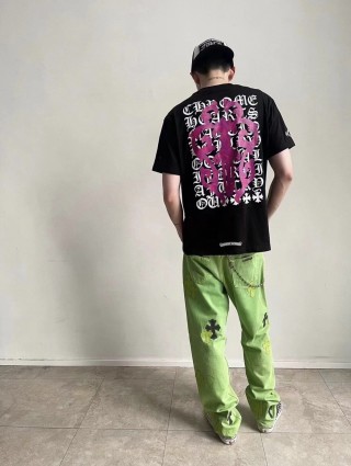 Black Graphic Print Short Sleeve T-Shirt Pink & White Logo view 3