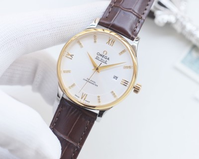 Omega De Ville Two-Tone White Dial Automatic Watch 41mm view 6