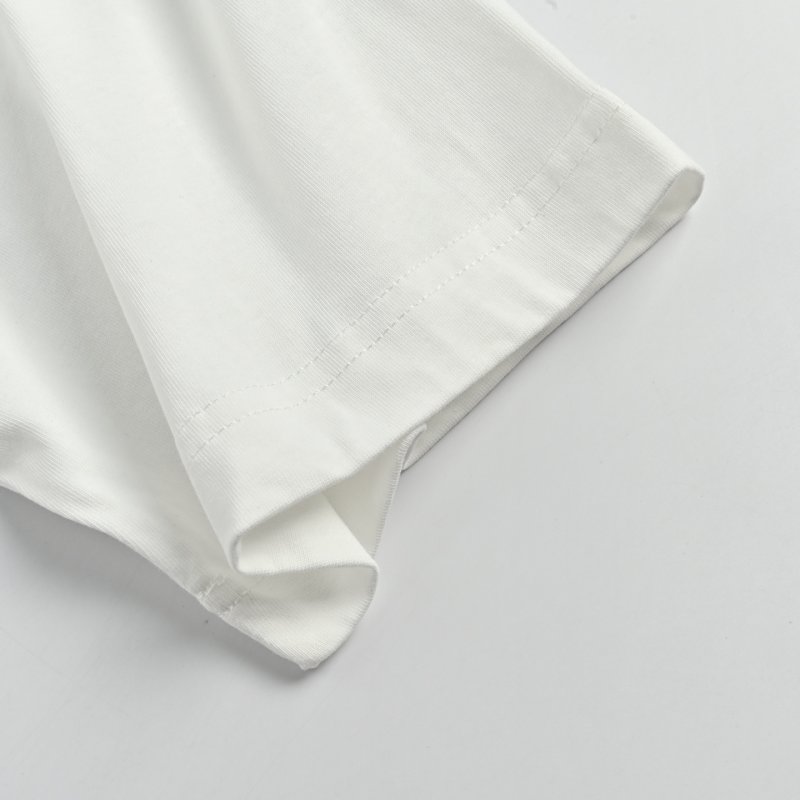 Cream Embossed Logo Short Sleeve T-Shirt view