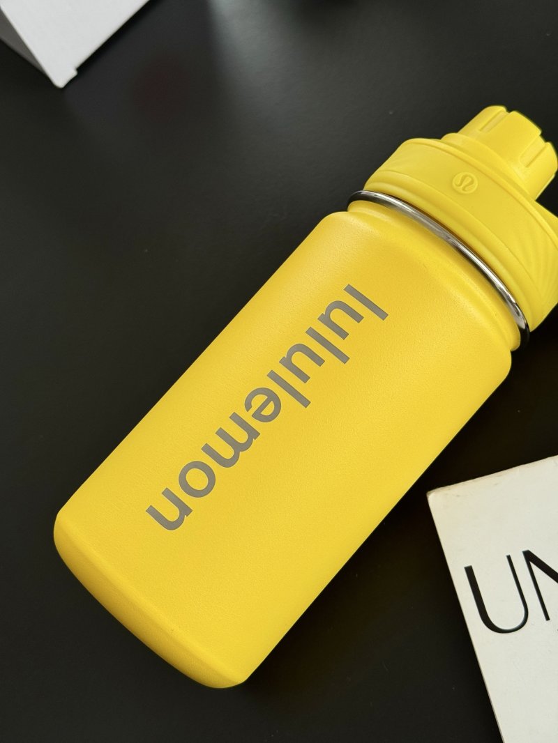 Bright Yellow Insulated Water Bottle with Carry Loop