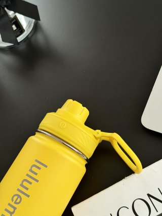 Bright Yellow Insulated Water Bottle with Carry Loop view 3