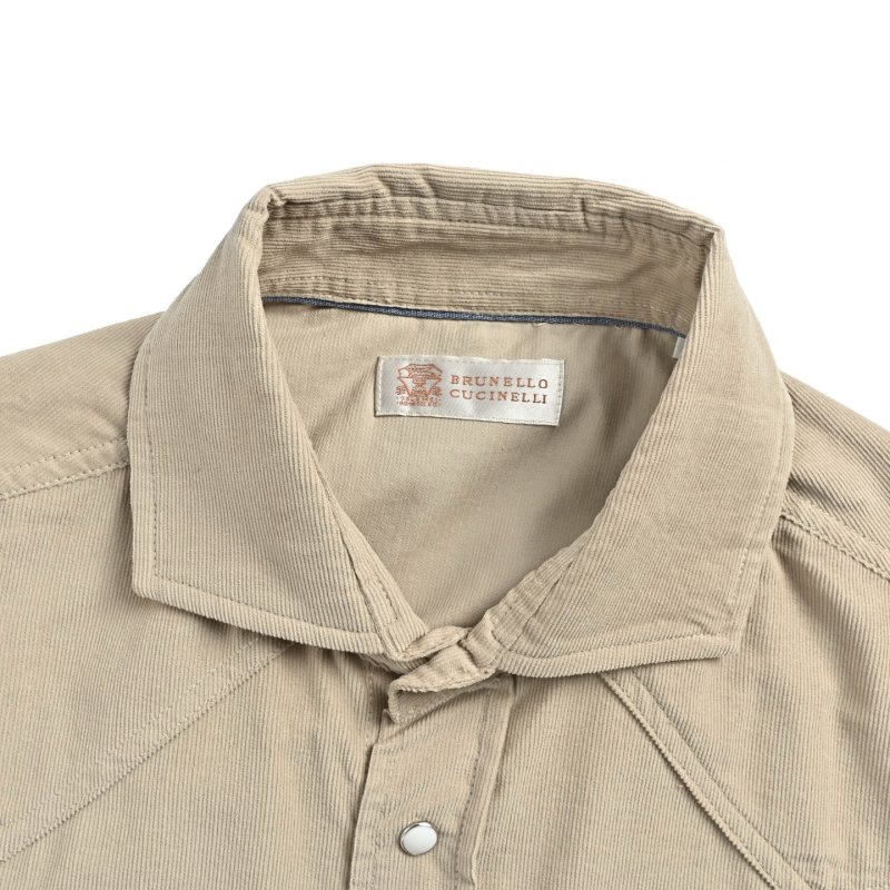 Beige Utility Pocket Button-Up Shirt view