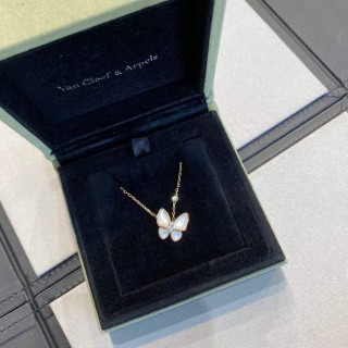 Van Cleef & Arpels Butterfly White Mother-of-Pearl Necklace view 2