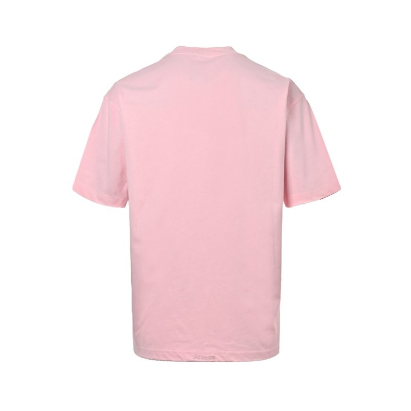 Pink Graphic Print Short Sleeve T-Shirt with Yellow Sun & Character Design view