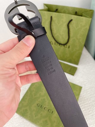 Gucci Double G 3.8cm Black Leather Belt view 8