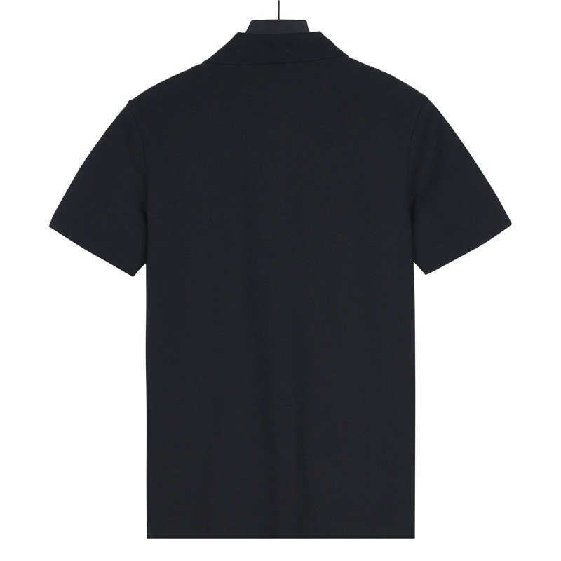 Burberry Black Polo Shirt with Logo Embroidery view