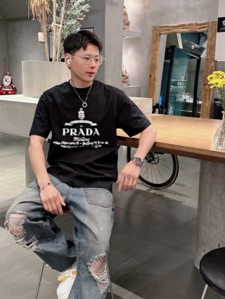 Prada Milano Black Graphic T-Shirt view 2