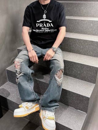 Prada Milano Black Graphic T-Shirt view 4