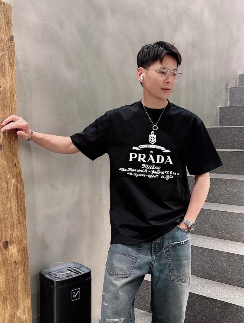 Prada Milano Black Graphic T-Shirt view