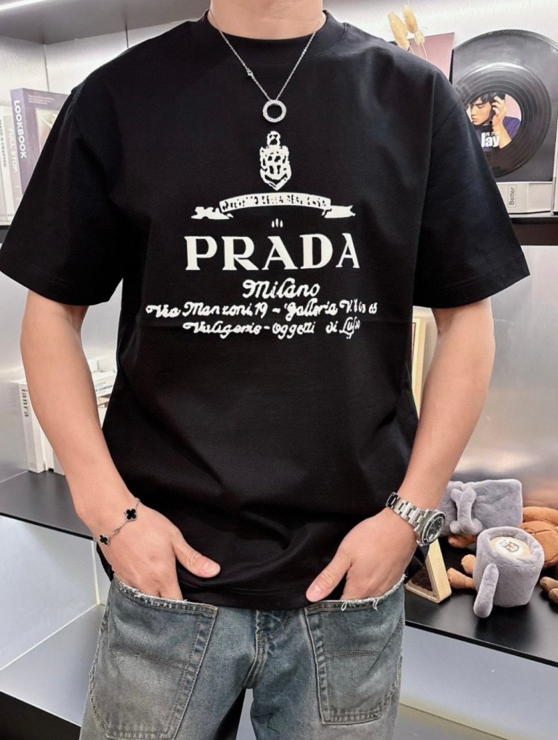 Prada Milano Black Graphic T-Shirt view