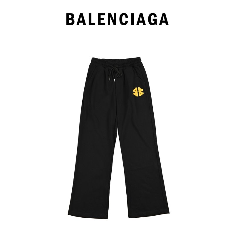 Burberry Black Monogram Logo Jogger Pants view
