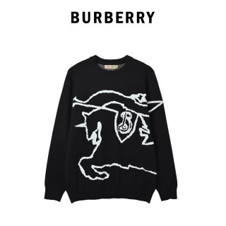 Burberry EKD Knight Jacquard Crew Neck Sweater Black