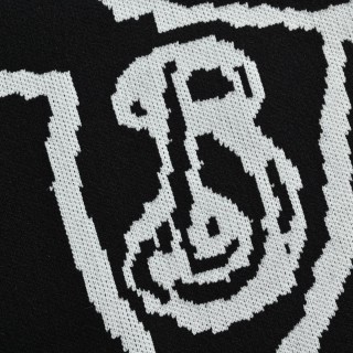 Burberry EKD Knight Jacquard Crew Neck Sweater Black view 11