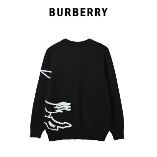 Burberry EKD Knight Jacquard Crew Neck Sweater Black view 2