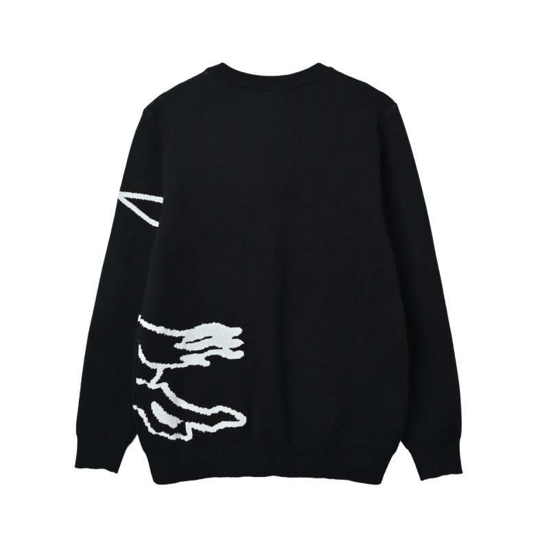 Burberry EKD Knight Jacquard Crew Neck Sweater Black view