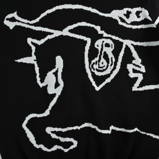 Burberry EKD Knight Jacquard Crew Neck Sweater Black view 6