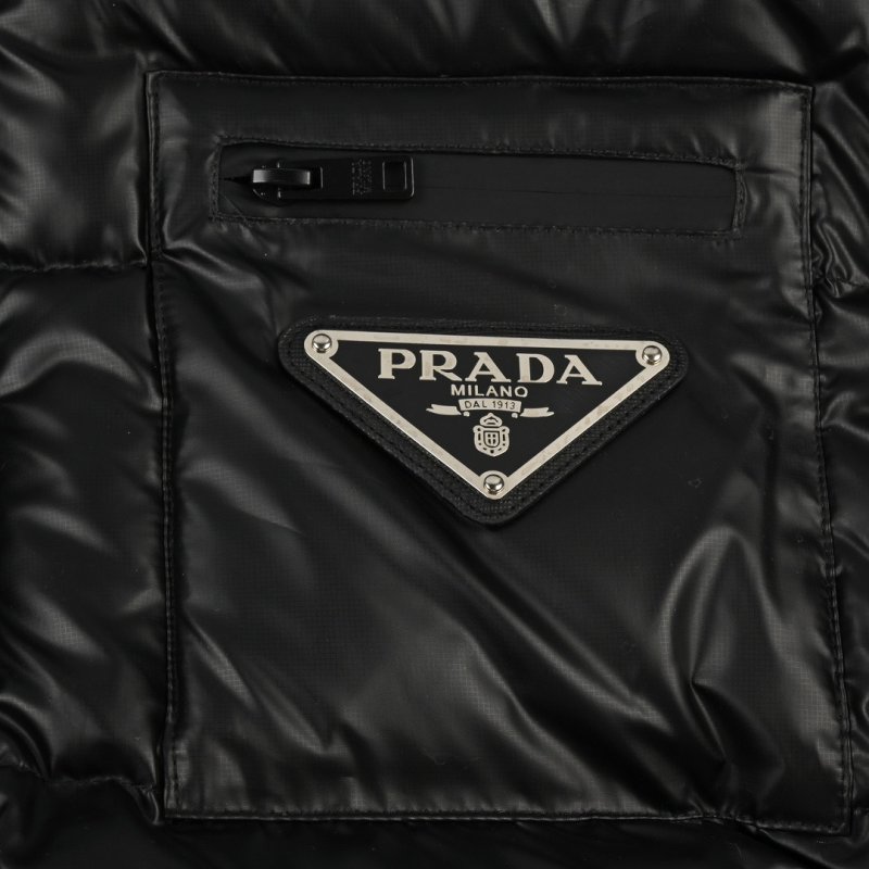 Prada Black Nylon Puffer Down Jacket view