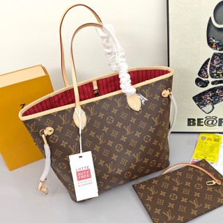 Louis Vuitton Neverfull Monogram Canvas Tote with Detachable Pouch view 3