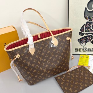 Louis Vuitton Neverfull Monogram Canvas Tote with Detachable Pouch view 4