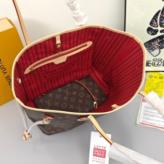 Louis Vuitton Neverfull Monogram Canvas Tote with Detachable Pouch view 9